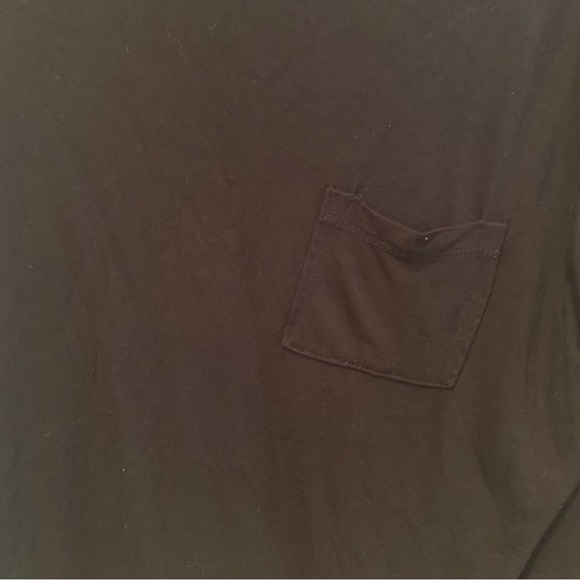 T Alexander Wang black Long Sleeve pocket tee Top Size Small - Picture 2 of 5